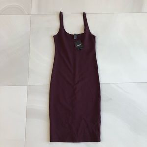 NEW Forever 21 Maroon Sleeveless Bodycon Dress